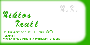 miklos krull business card